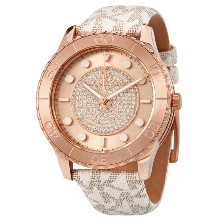 MICHAEL KORS MK6980 Runway Quartz Rose Dial Ladies Watch 