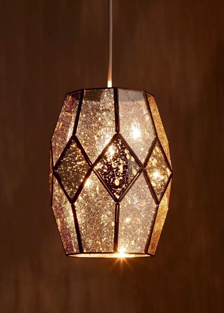 John Lewis Romy Mirrored Glass Lampshade 