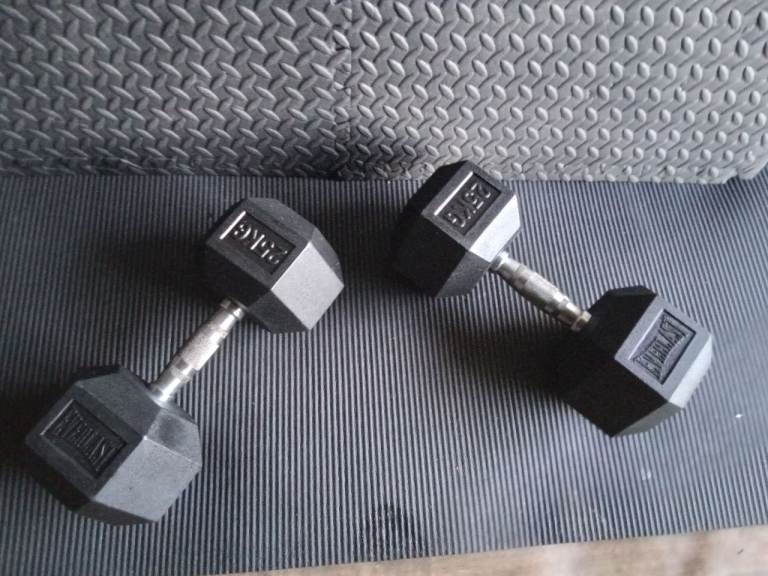 Pair of 25KG Hex Dumbbells