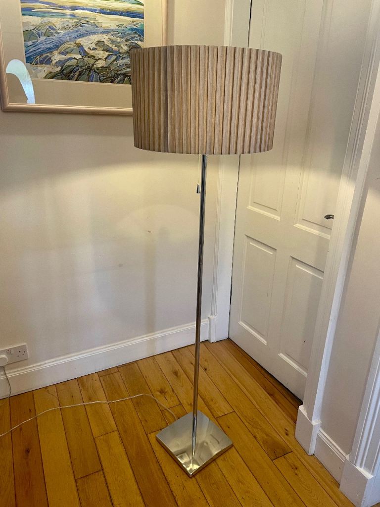 Classy Looking Floor Lamp with Chrome Base Standard Lamp