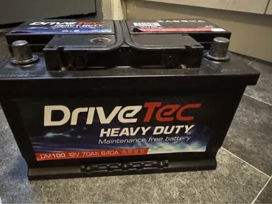 Drivetec heavy duty 70ah 640a car battery