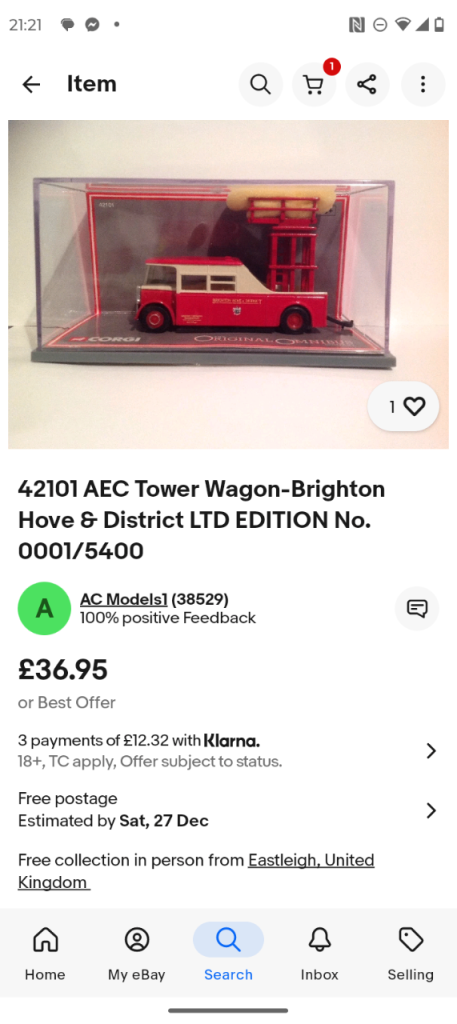 image for Corgi vintage collectable bus 