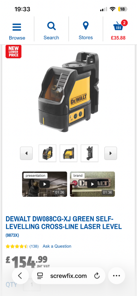 DEWALT laser level