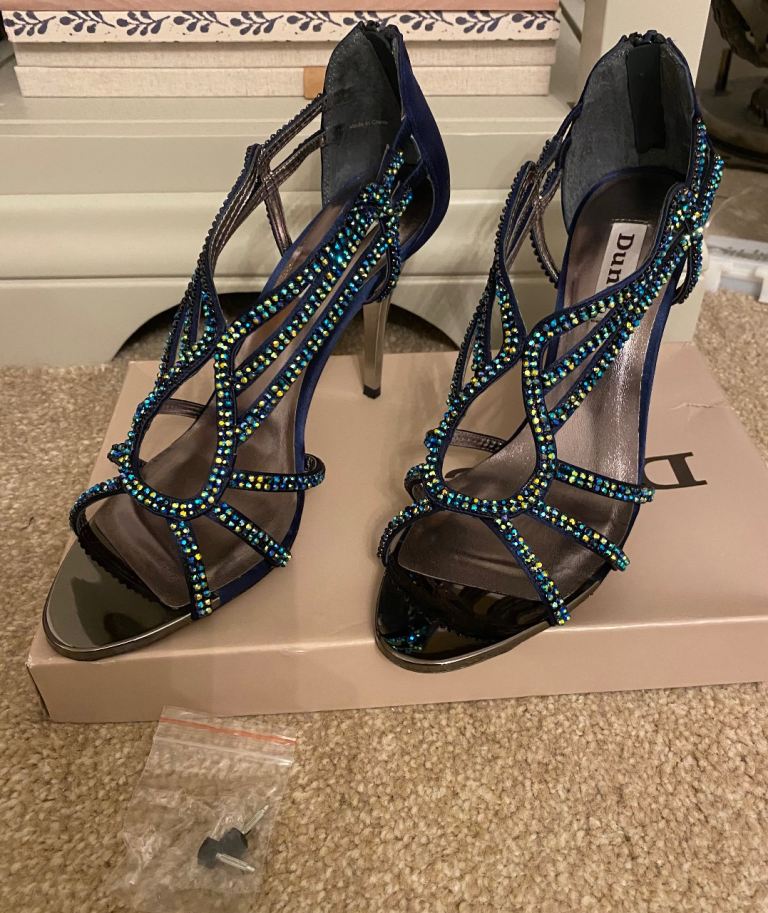 image for DUNE HARLOW DIAMANTÉ HEELS - BRAND NEW - SIZE 6