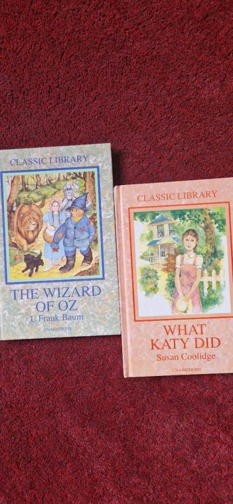 Classic Library Books: The Wizard of Oz & What Katy Did – Good Condition