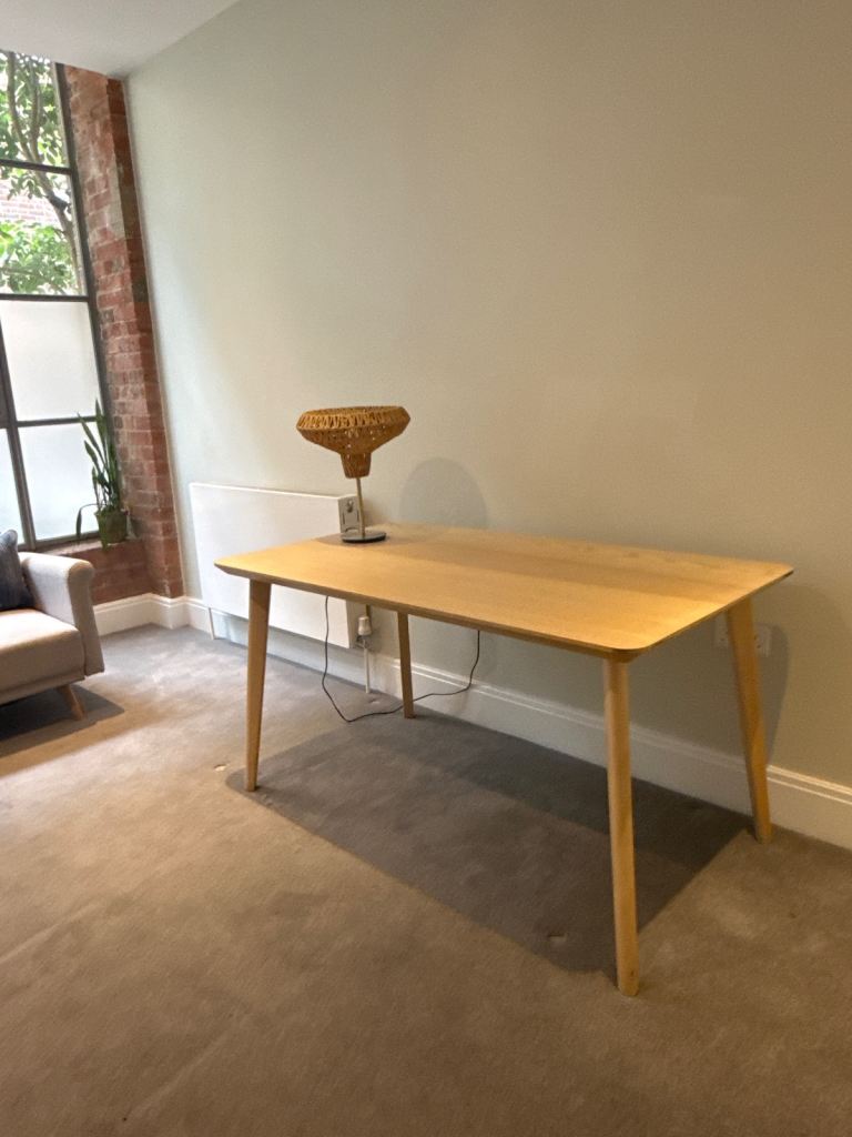 IKEA LISABO Dining Table Rectangular Kitchen Sturdy Ash Veneer Wood 140x78 cm