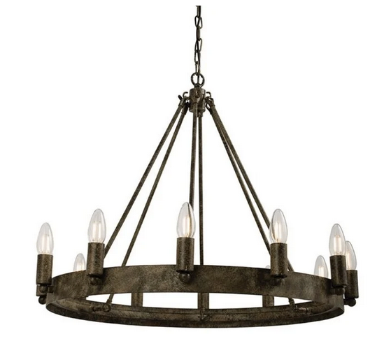 Wagonwheel Ceiling Light