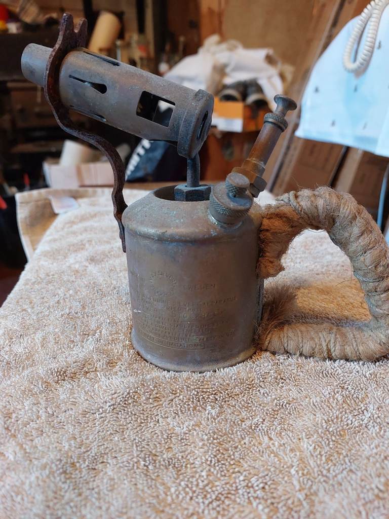 Vintage Brass Paraffin Blow Lamp