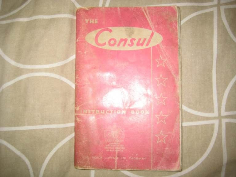 Ford Consul Mk2 Instruction Book, Original