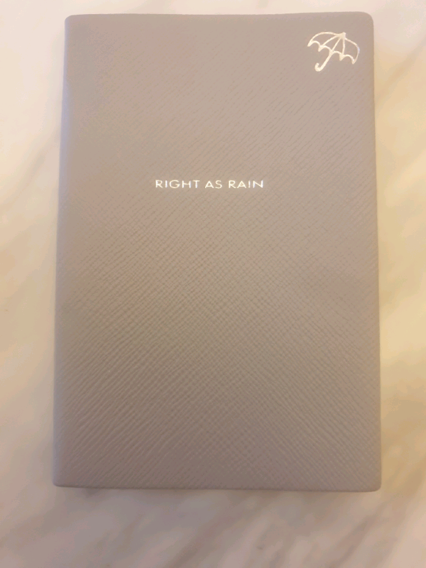 Smythson, new grey leather notebook 