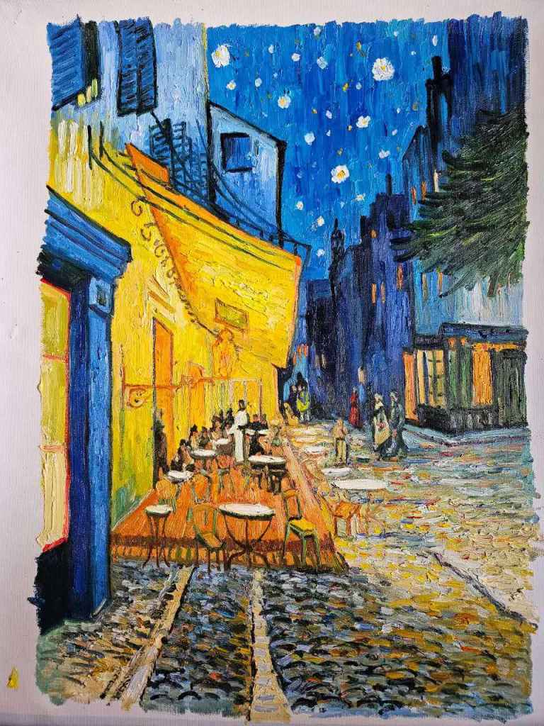  Cafe Terrace at Night Oil Painting 