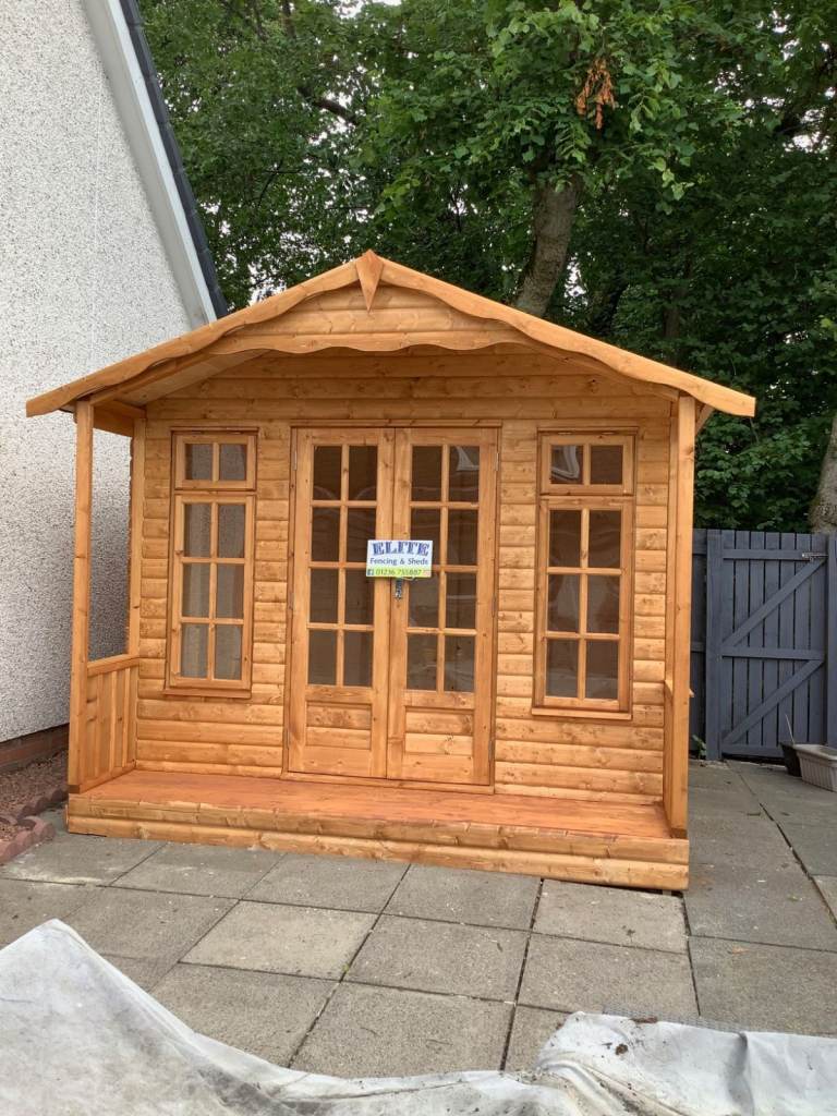 10x10 summerhouse 20mm Log effect SUPPLIED & FITTED FOR YOU