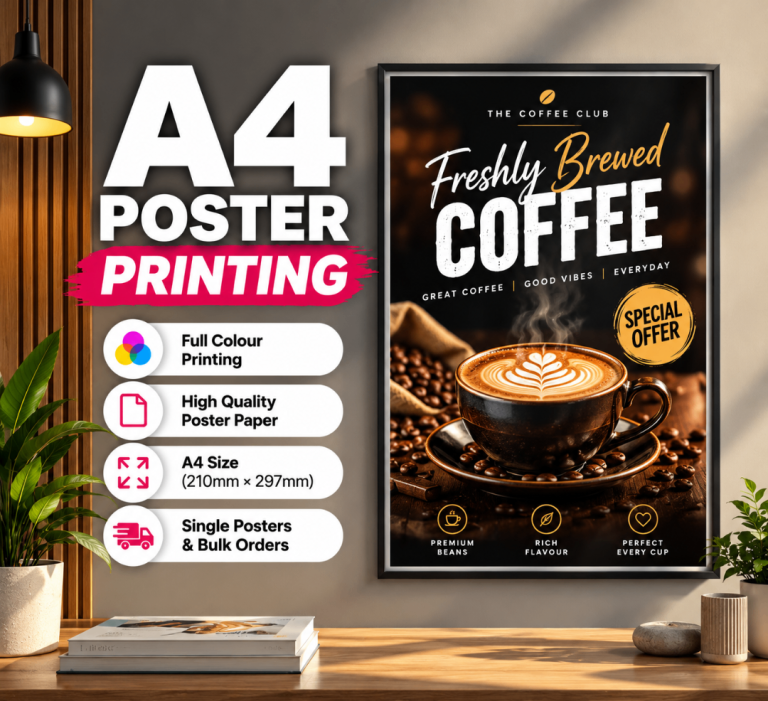 A4 Poster Printing – Full Colour | High Quality | Custom Posters