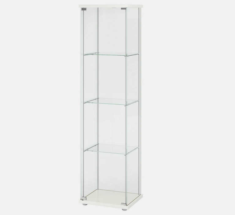 IKEA DETOLF Glass Display Cabinet White – Discontinued / Retired Good Condition!