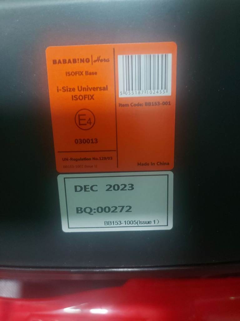 Bababing Baby Walker and car seat attatchment – Red, Good Condition