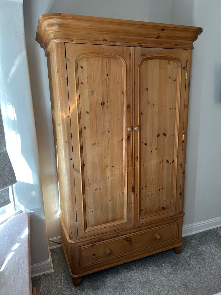 Pine wardrobes and bedside cabinets