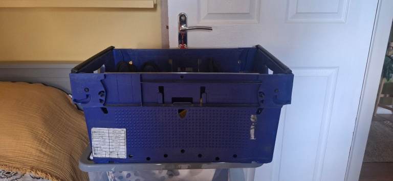 Blue Plastic Storage Crate