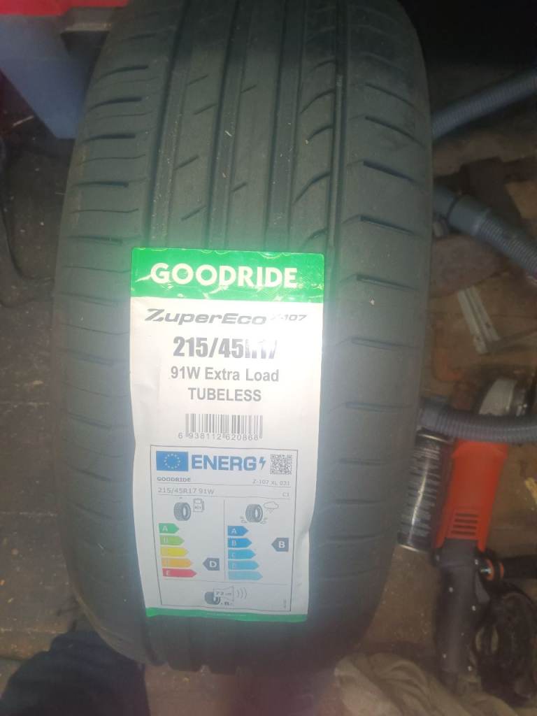 2x goodride tyres 215/45 r17 