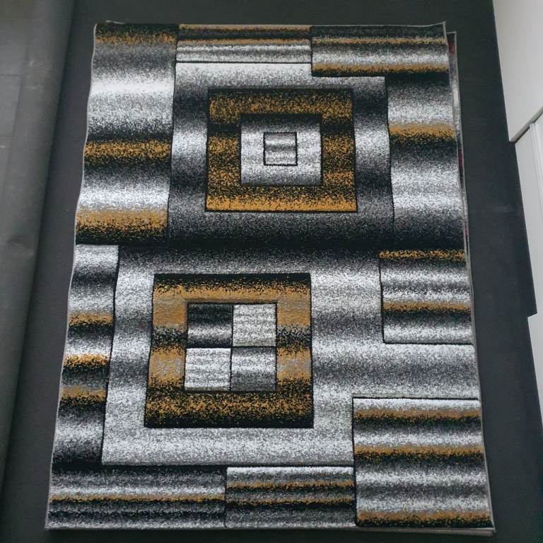 Rug - Glamour 650 - Dark Grey/ Dark Yellow - 120cm x 60cm - RRP £37.99 - £25 - SE6 or W4