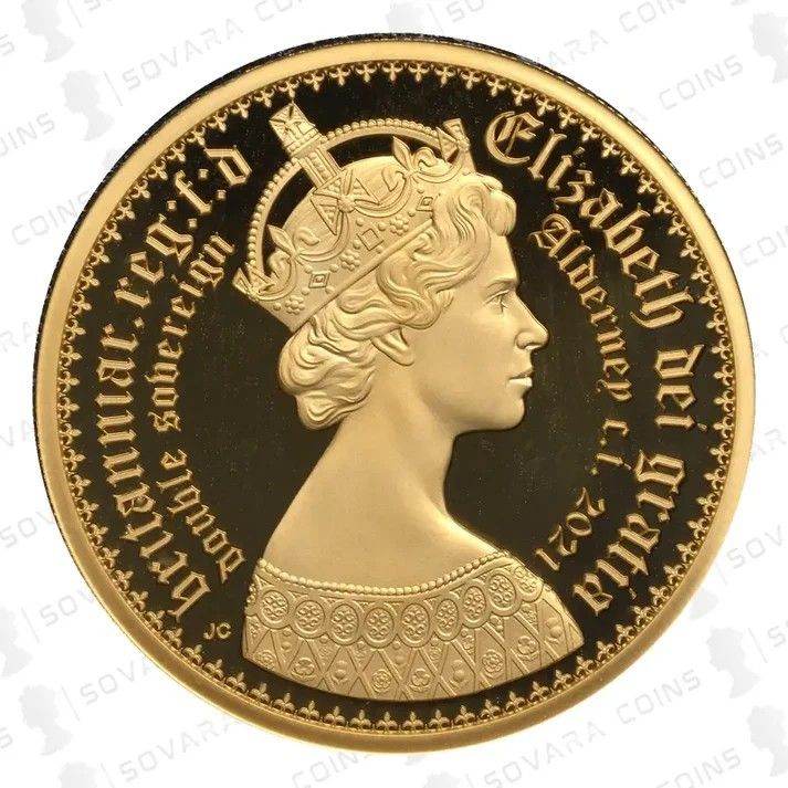 GOTHIC GOLD PROOF 2021 DOUBLE SOVEREIGN COIN.