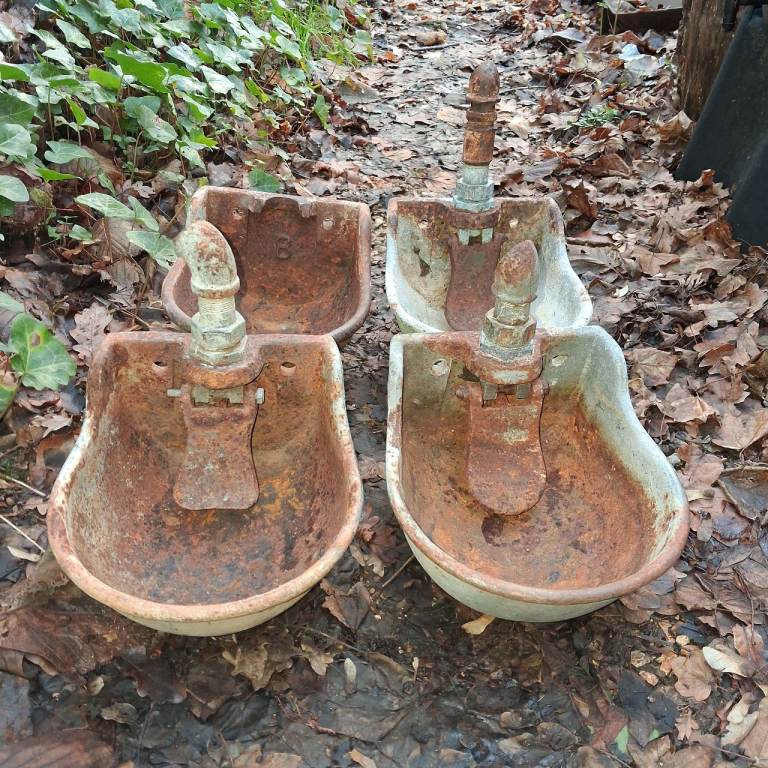 Vintage Cattle Water Bowl Trough reclaimed small garden planter by Ed Thomas Oswestry
