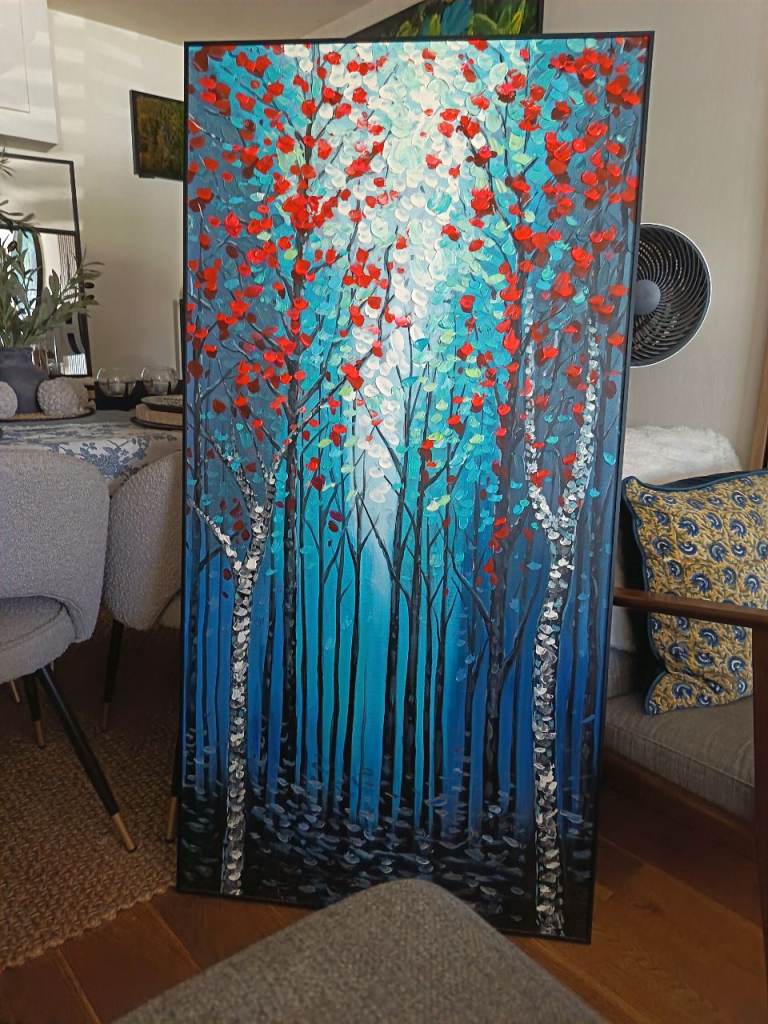 Oil on canvas framed artwork