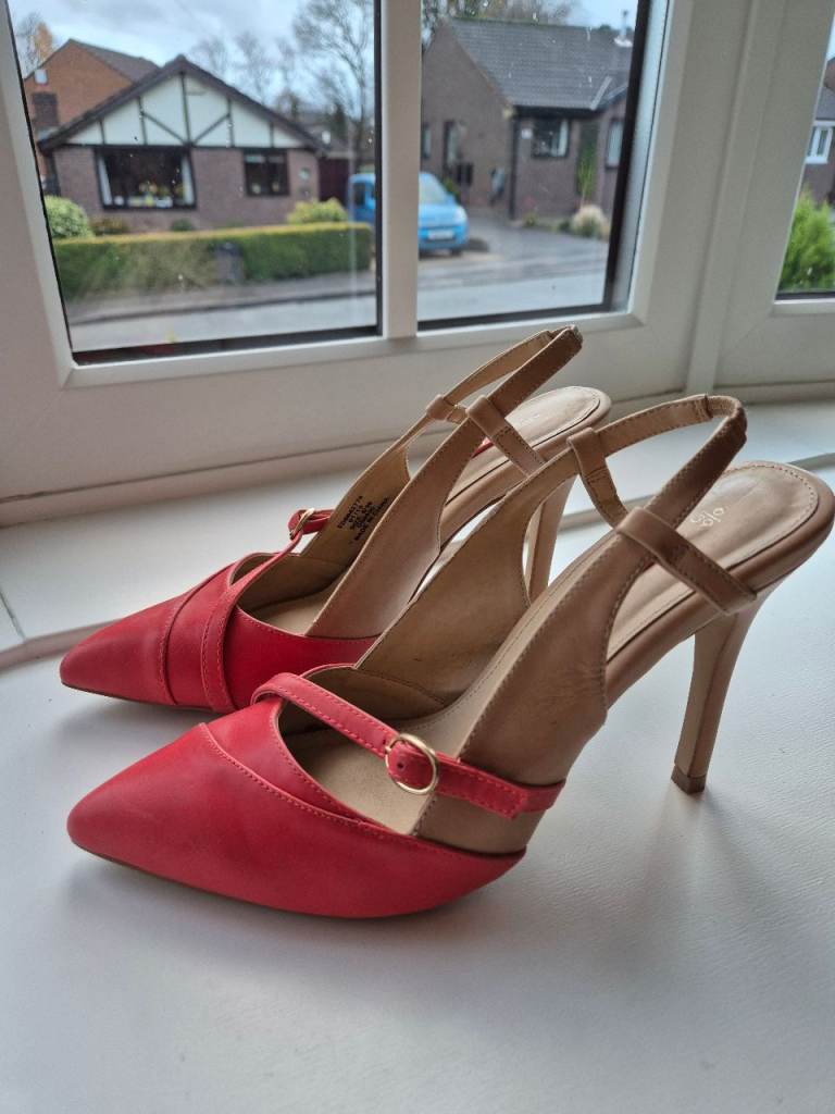 image for Red and Beige Strappy Stiletto Heels from Next. Size 6. Good condition. 