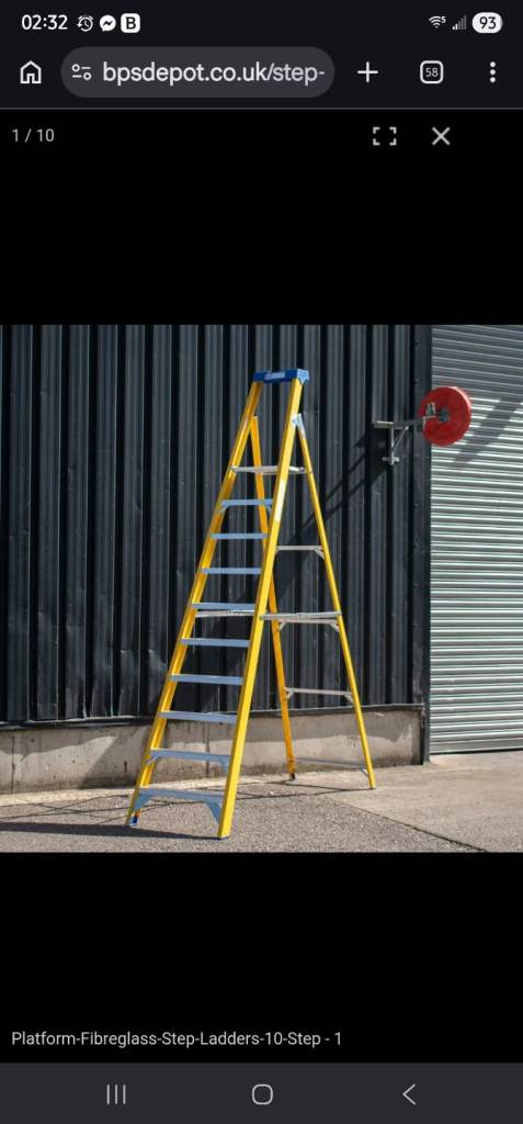 Brand New still sealed Large 2.75\9ft platform Step-Ladder, 10 Step fibreglass Step-Ladder