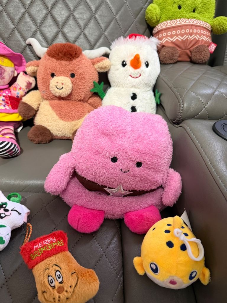 Soft toys and one battery educational toy 