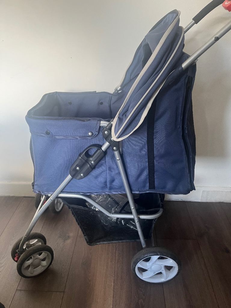 Pet Stroller/Pushchair - Blue, Good. Free for anyone who needs this.
