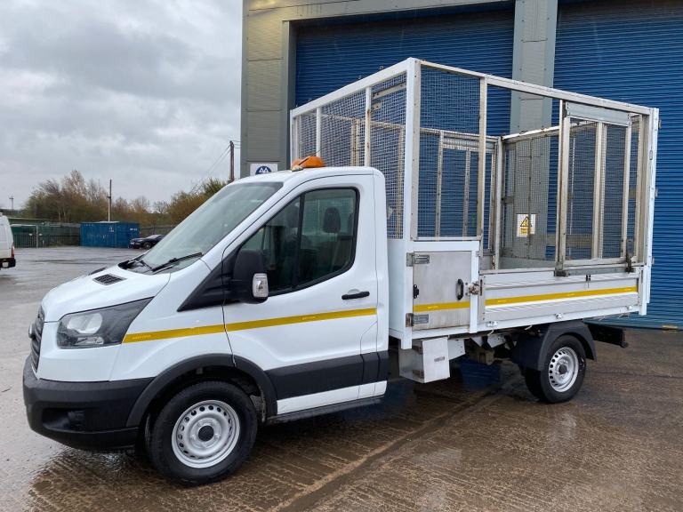 2018/68 FORD TRANSIT T350 2.0 ECOBLUE TDCI CAGED TIPPER WITH ALLOY DROPSIDES