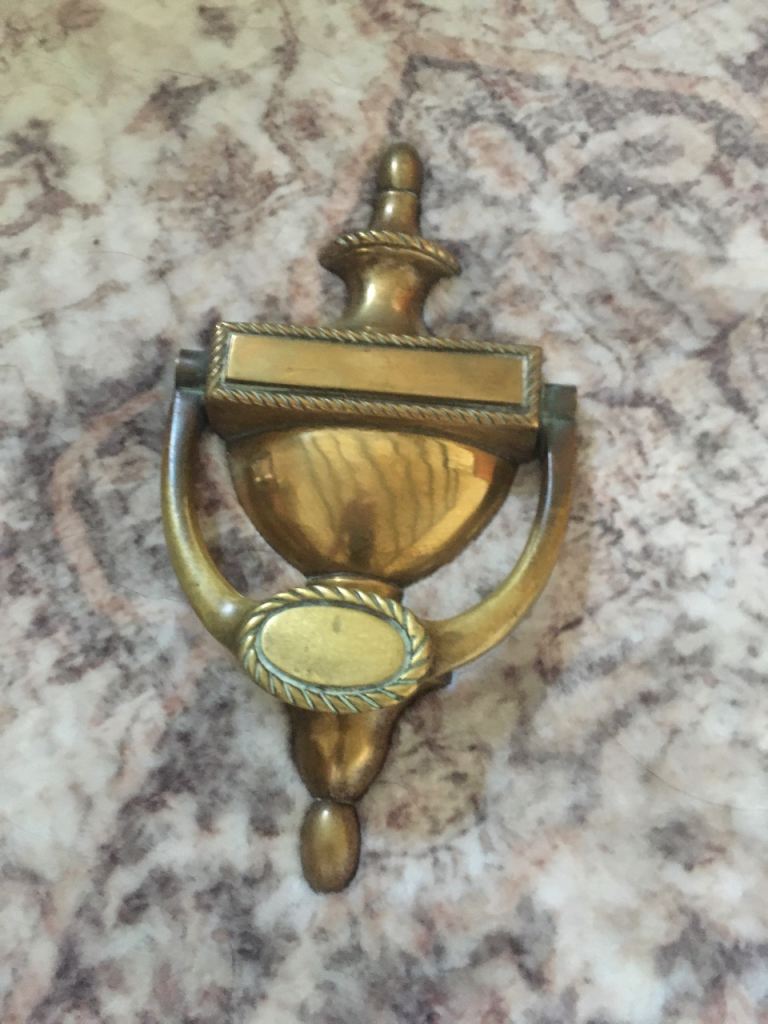 Antique brass door knocker