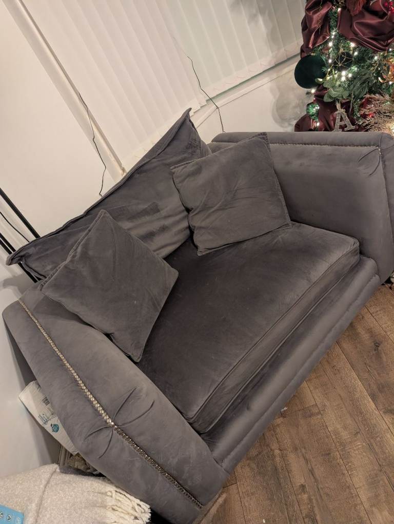Corner couch love chair and foot stool