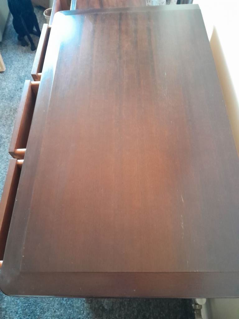 Stag drawers and bedside table