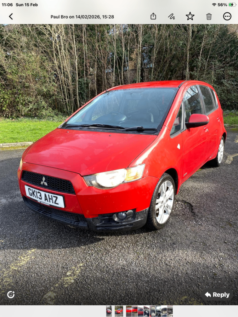 Mitsubishi, Colt 2013 FULL SERVICE HISTORY 