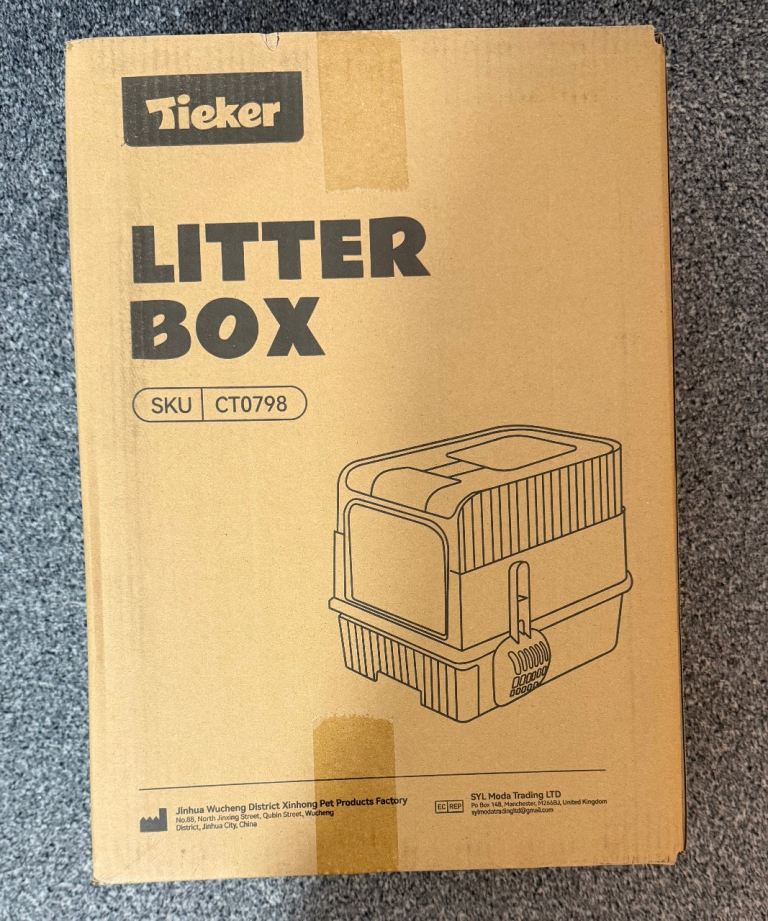 Premium Enclosed Cat Litter Box with Top-Entry, Odor Control & Pull-Out Tray