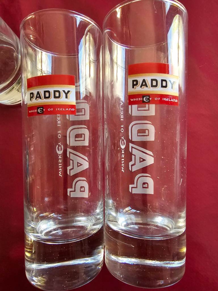 Pair of Paddy Whiskey glasses