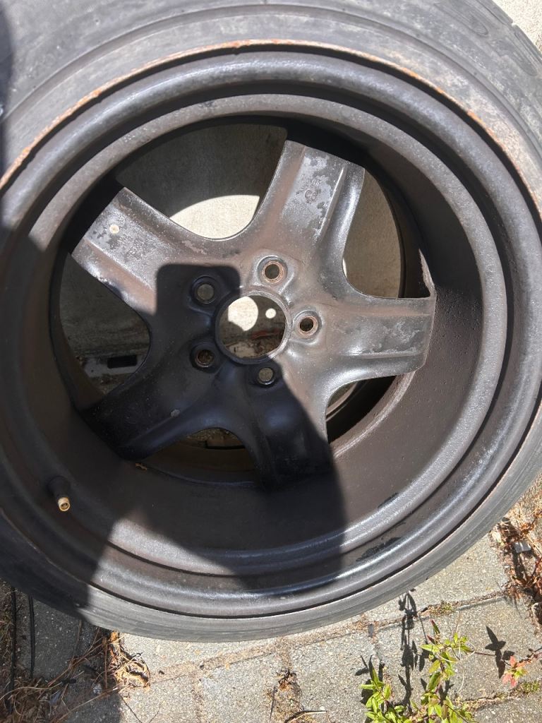 4 x 15” banded steel wheels 