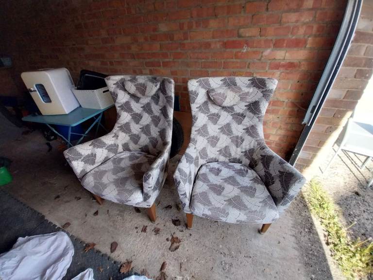 Ikea stockholm wing back chairs x2