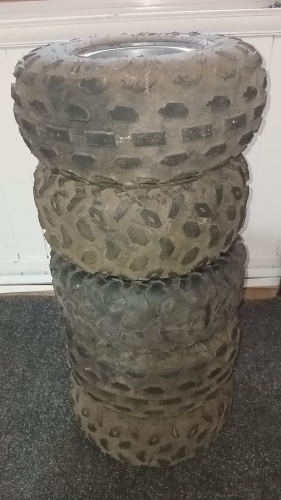 Set of 4 Quad Bike Tyres with Rims – Used Condition