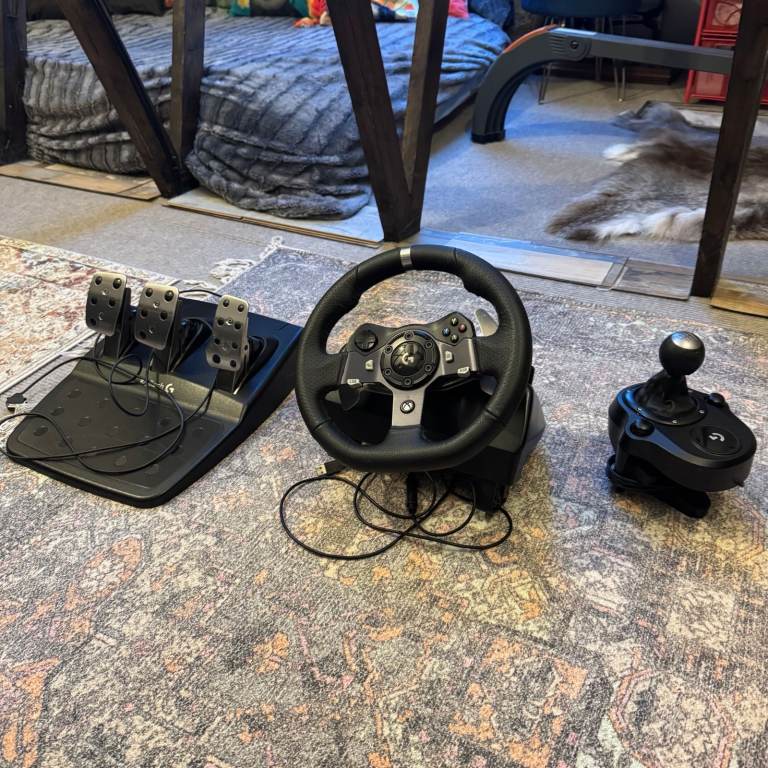 image for Logitech g920 steering wheel, pedals and gear shifter for Xbox/PC