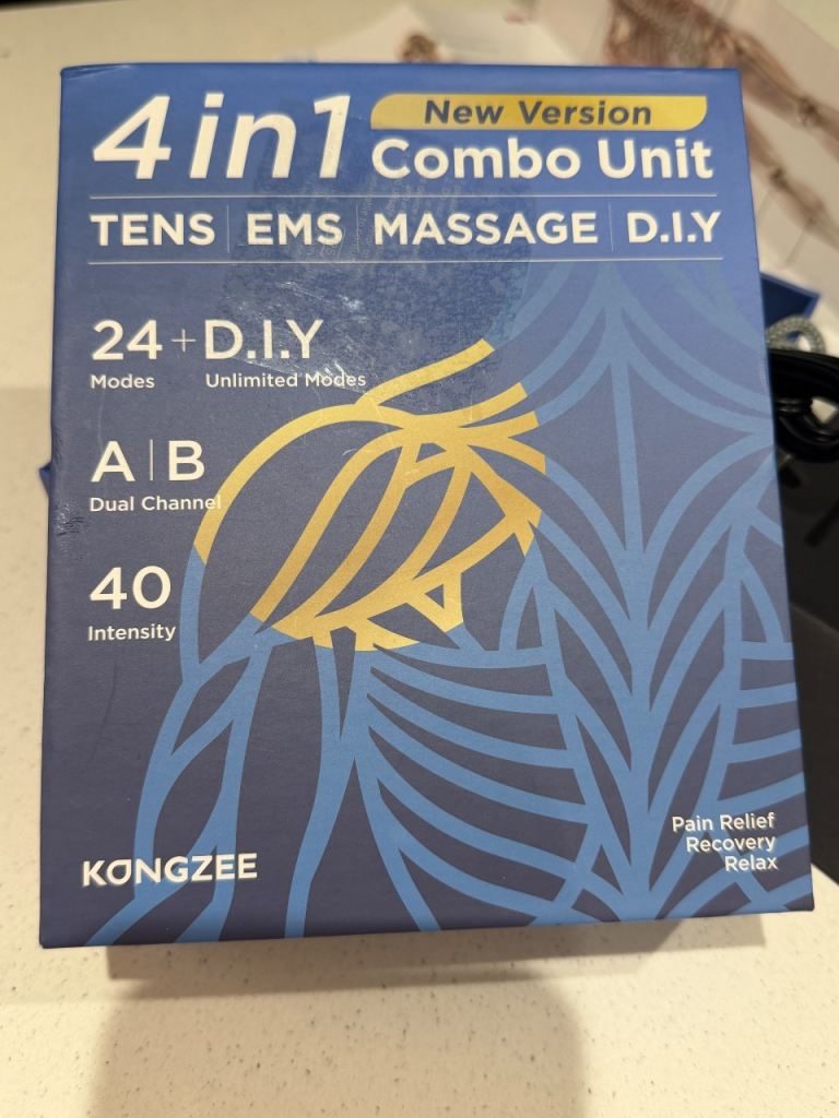 KONGZEE 4 in 1 Combo Unit TENS EMS Massage D.I.Y. – Brand New