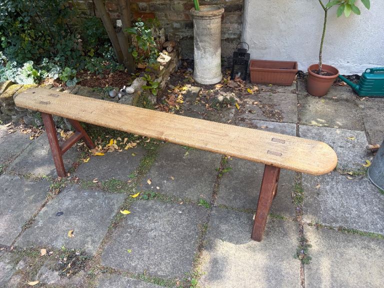 Antique 1930 Oak Bench 