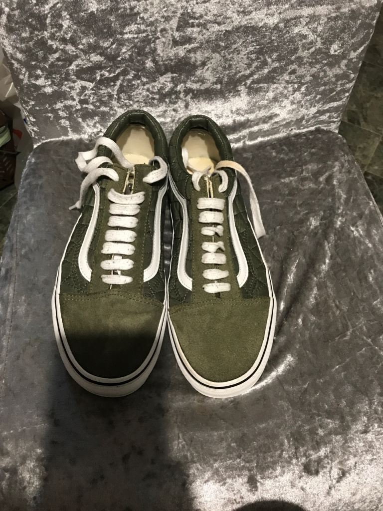 Vans Old Skool Trainers - Olive Green, Good Condition