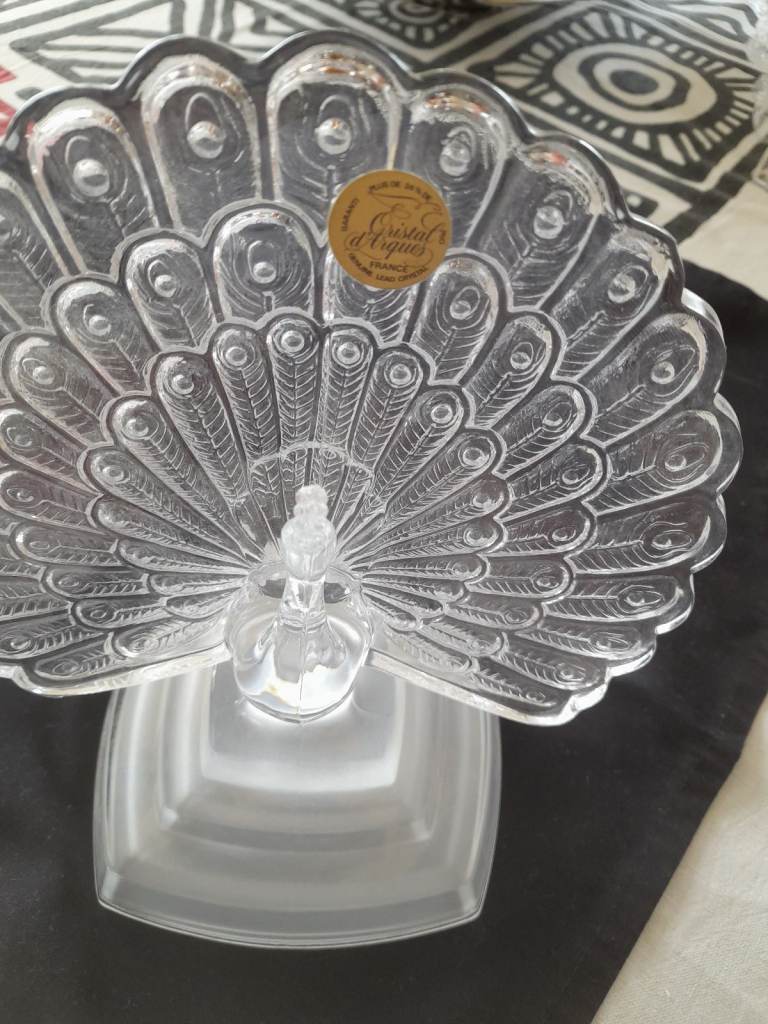 Beautiful and NEW Cristal D'Arques Vintage Peacock.