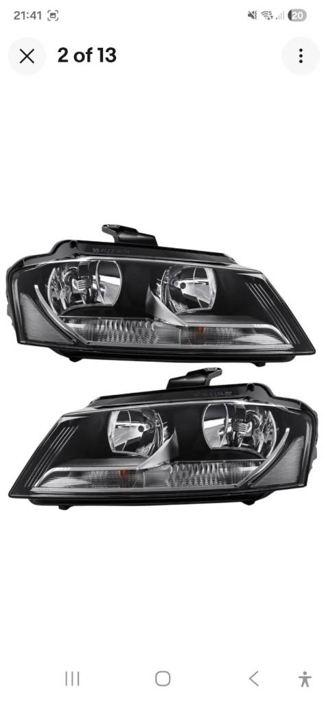 Pair of Audi A3 8P (2008–2013) Facelift Headlights 