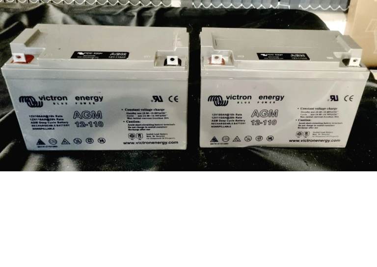2x Victron Energy 12/110Ah Deep Cycle Leisure Batteries - excellent order