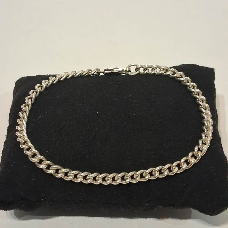 Solid Sterling Silver Bracelet Stamp 925 Weight-9,05 Grams Length-20 Centimeters