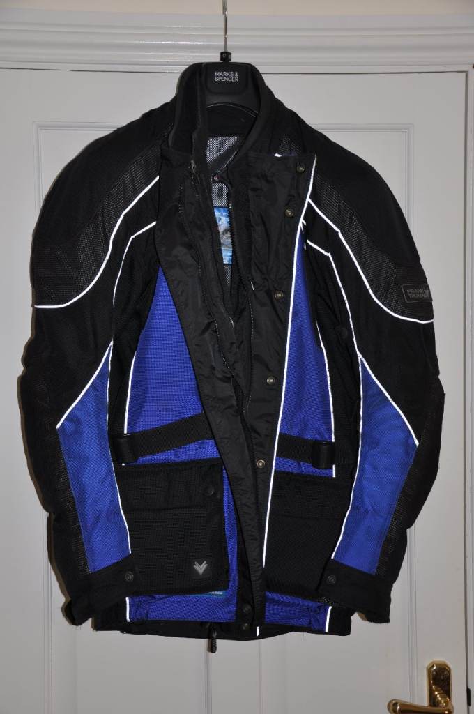 Motorcycle jacket and zip on trousers