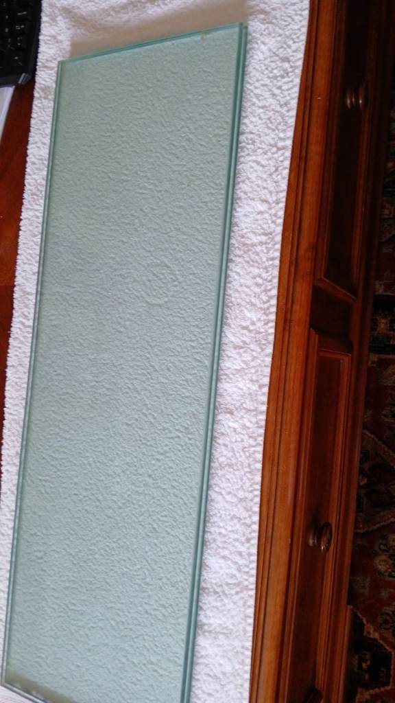 Textured Glass Shelf x2  Good Condition